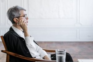 incentive trust, image of pensive senior woman